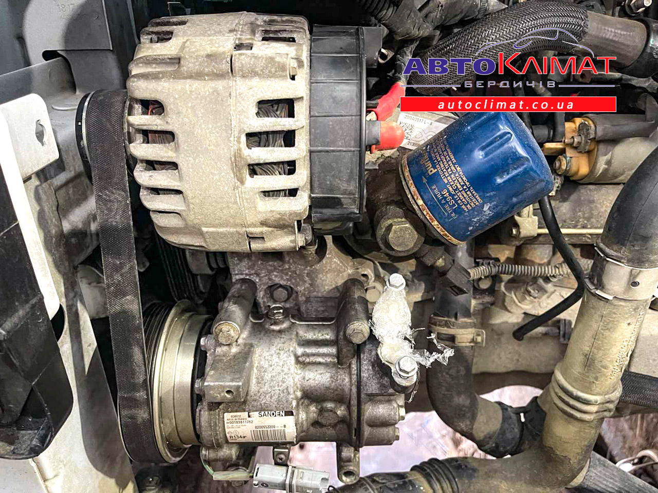 Монтаж штатного кондиционера Renault Kengoo